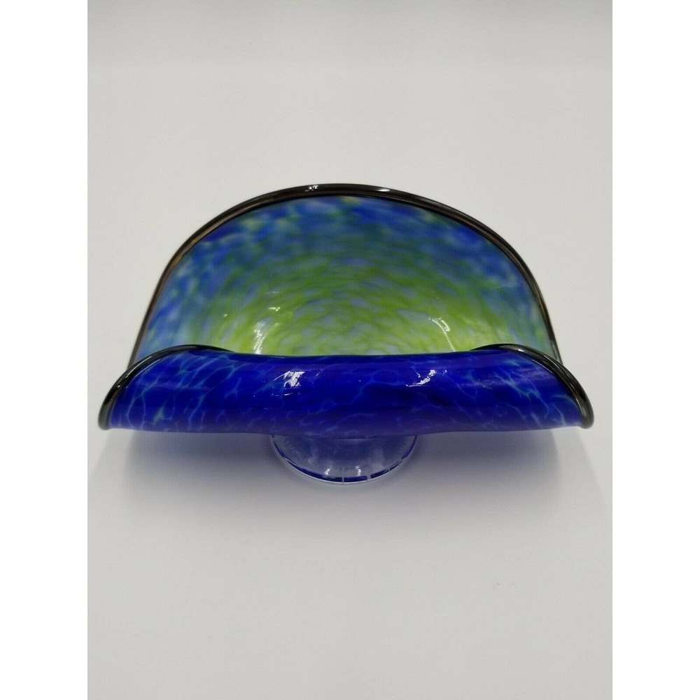 Thames Glass Signed Hand Blown Glass Art Glass Photo Picture Card Holder Display